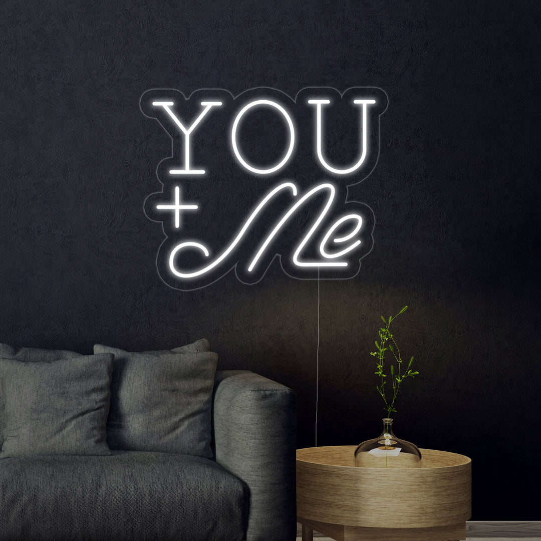 "You + Me" Neonskylt