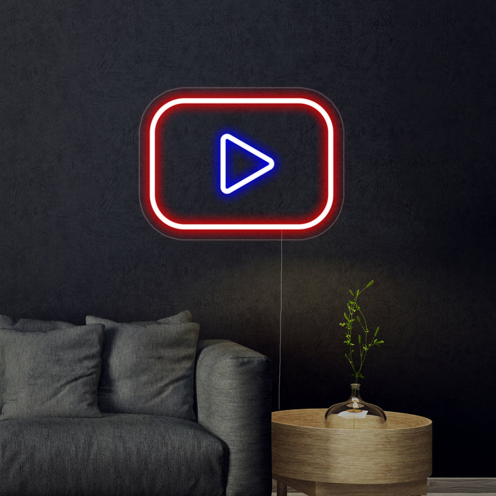 "Youtube-Logotyp" Neonskylt