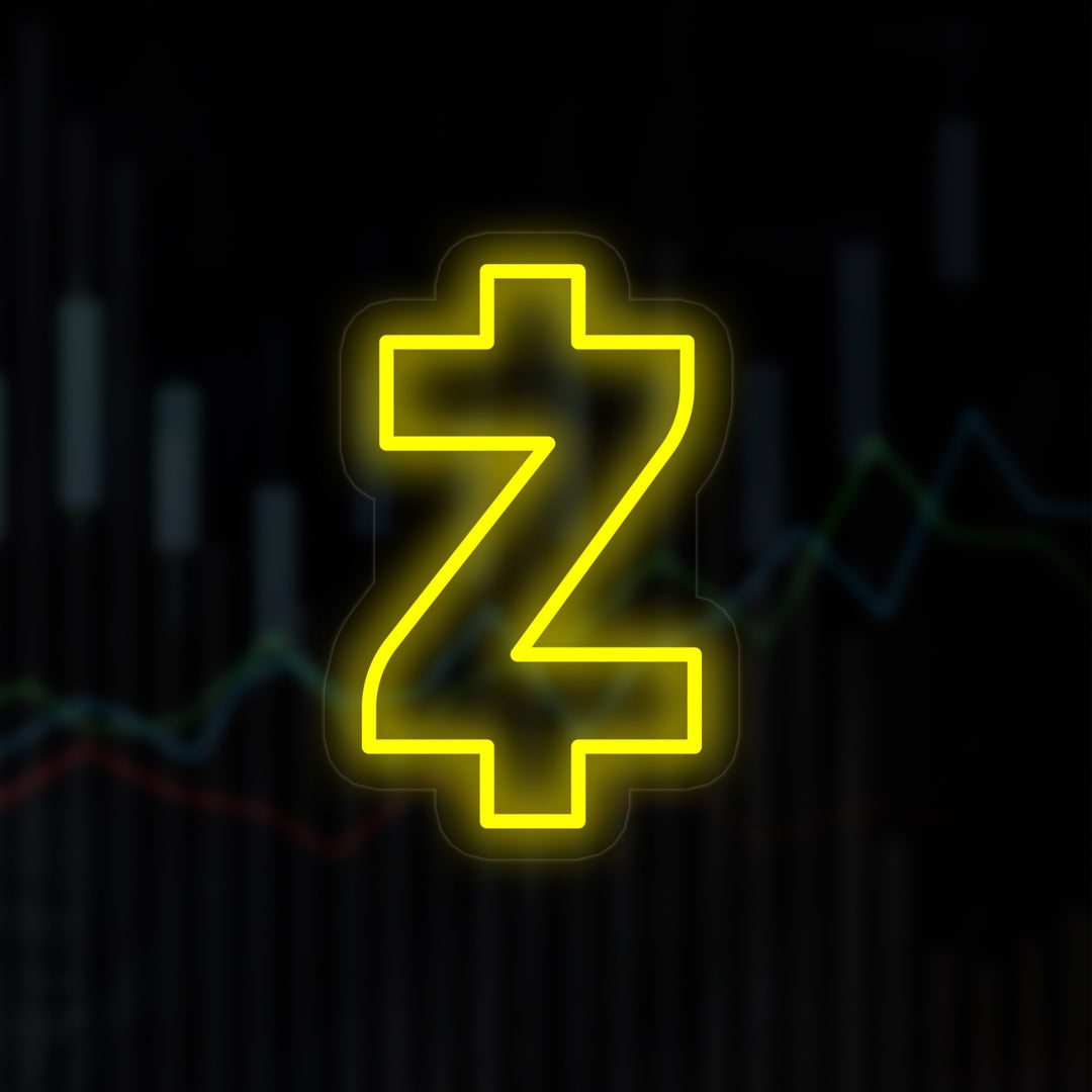 "Zcash Zec Symbol" Neonskylt