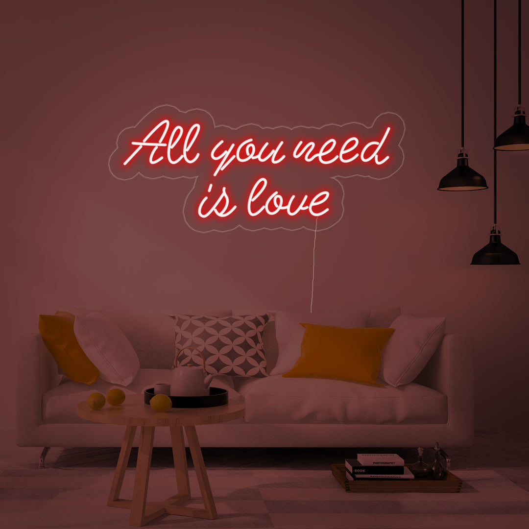 "All You Need is Love" Neonskylt