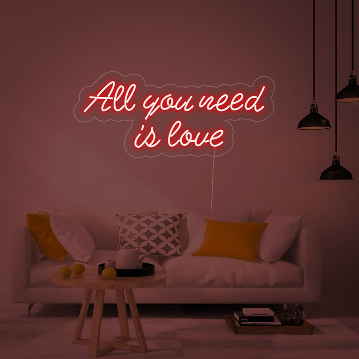 "All You Need is Love" Neonskylt