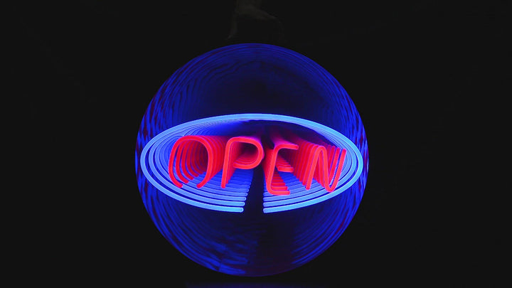 "Shop Open" 3D Infinity LED Neonskylt