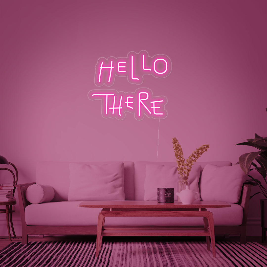"Hello There" Neonskylt