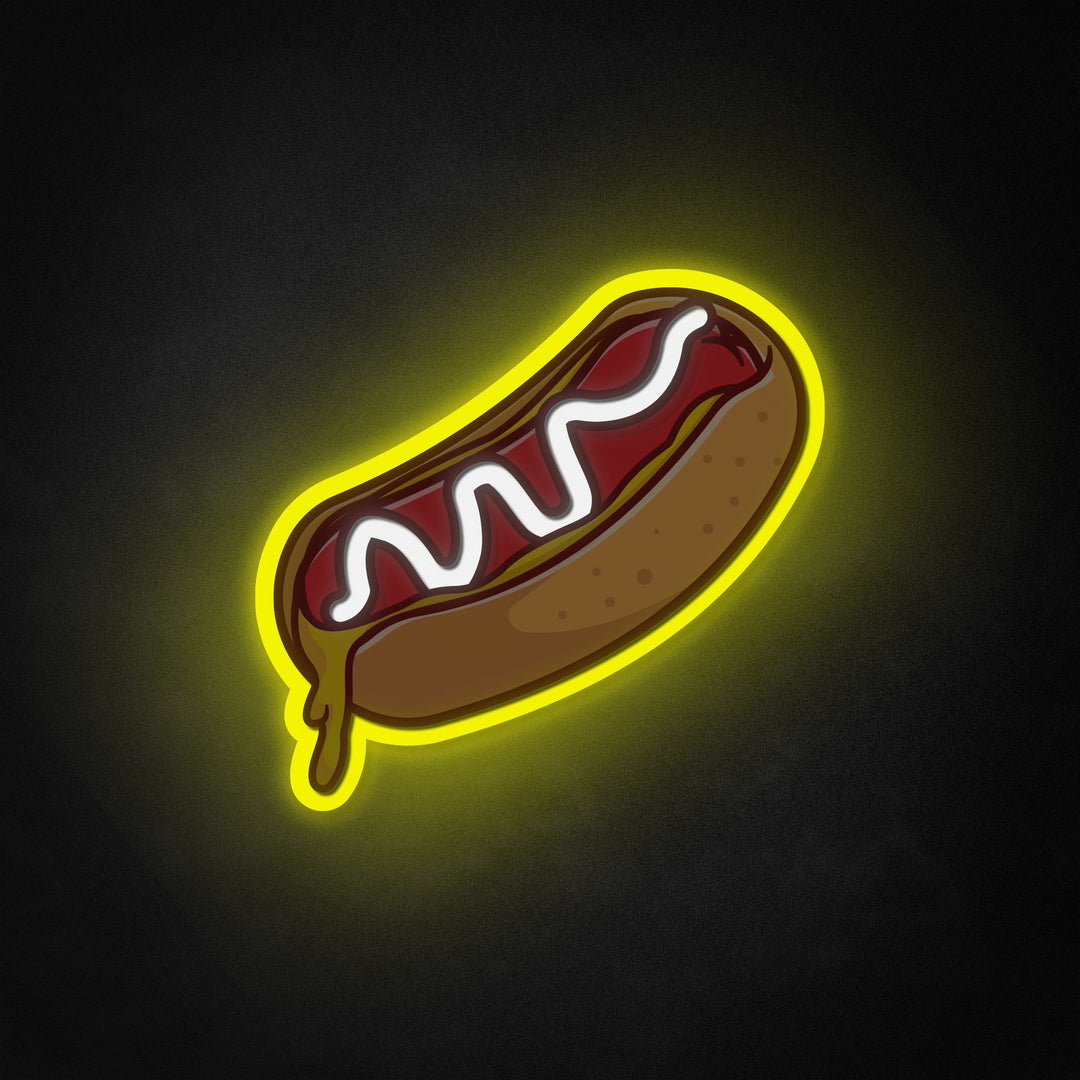 "Hotdog, smält mat" Neon Like