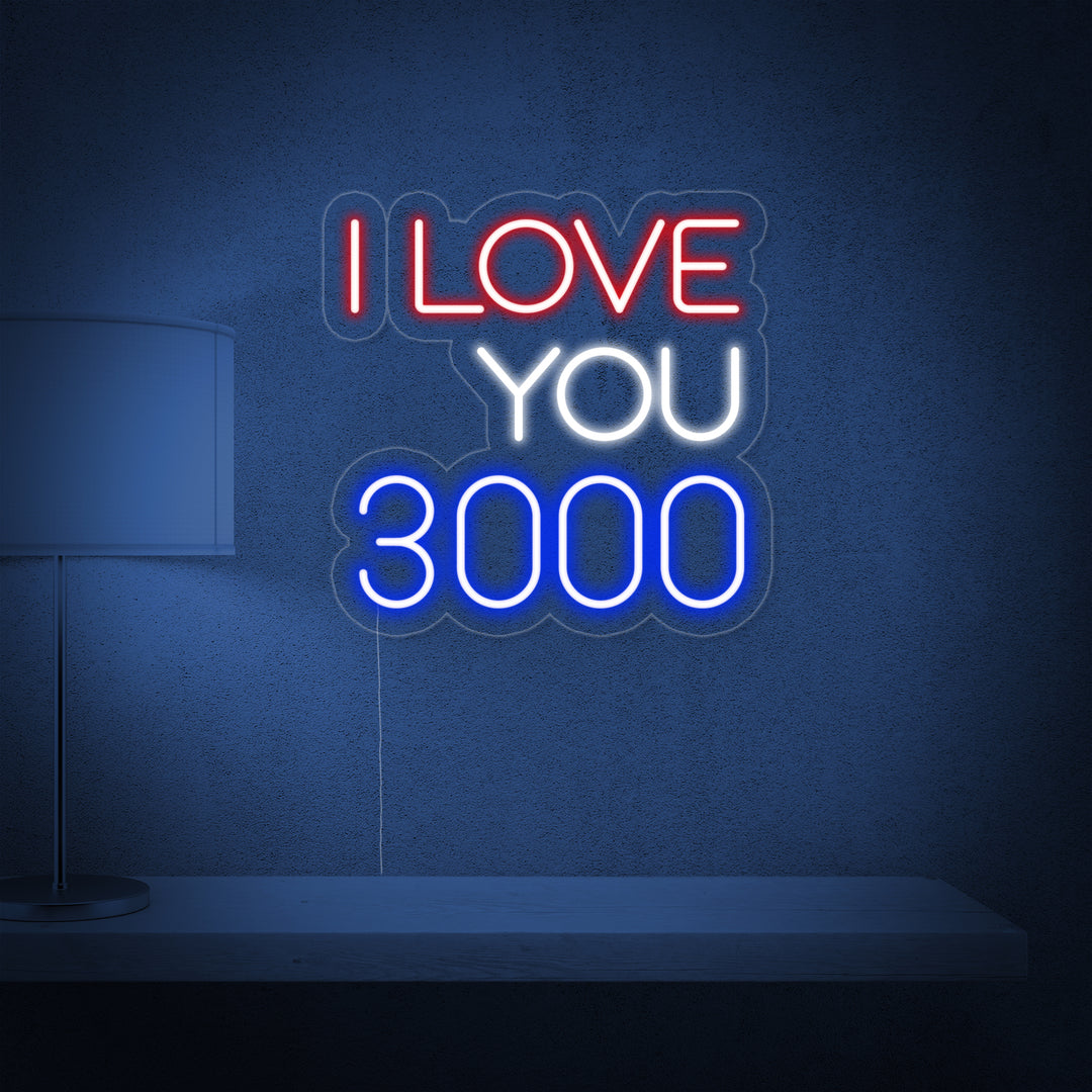 "I Love You 3000" Neonskylt