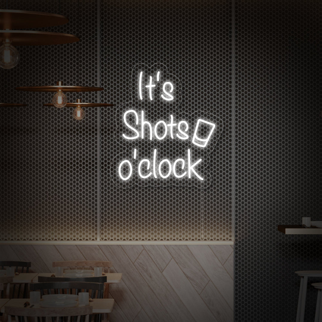 "its Shots oClock" Neonskylt