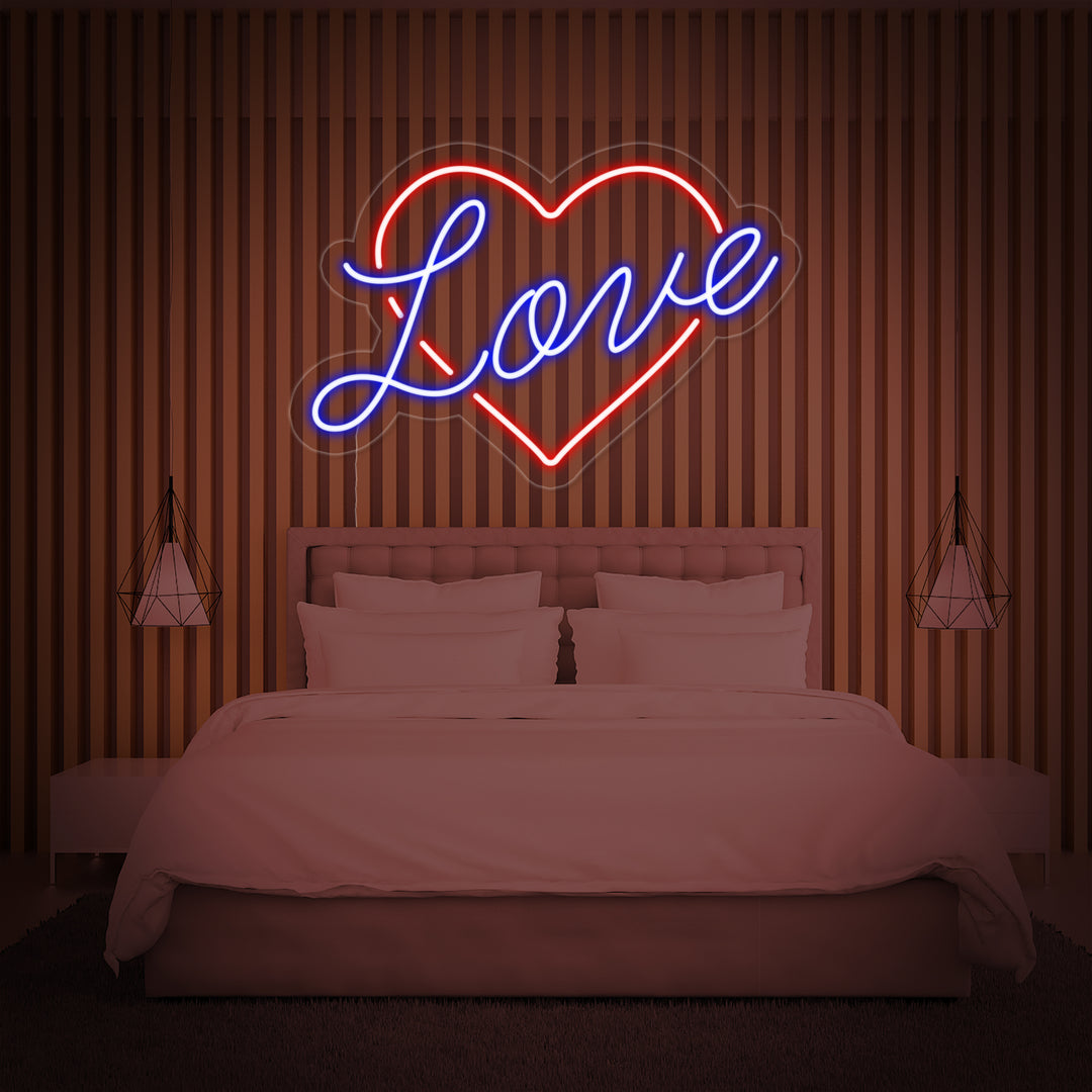 "Love Heart" Neonskylt