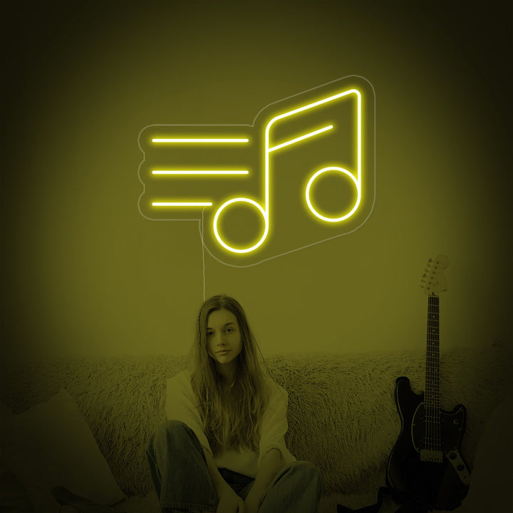 "Musiknot" Neonskylt
