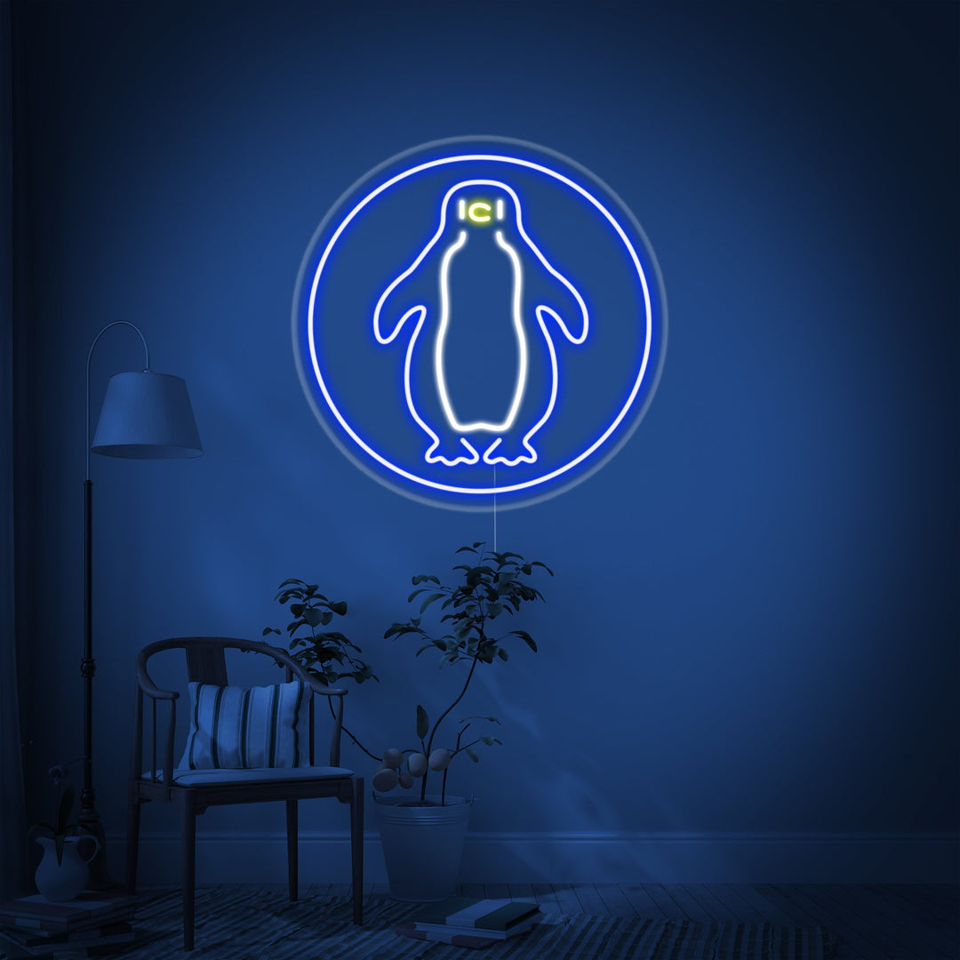 "Pingvin" Neonskylt