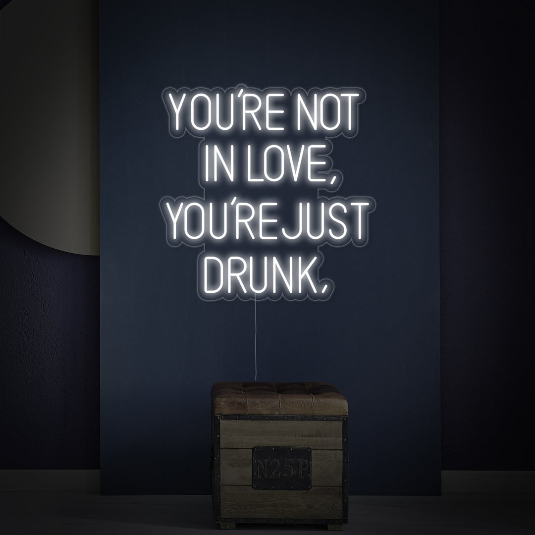 "You Are Not In Love You Just Drunk" Neonskylt